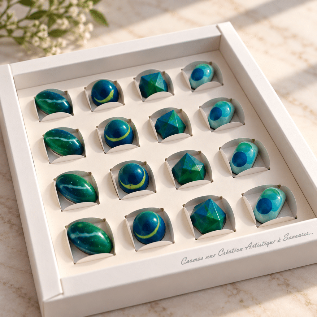 Luxury Teal Artisan Chocolate Box